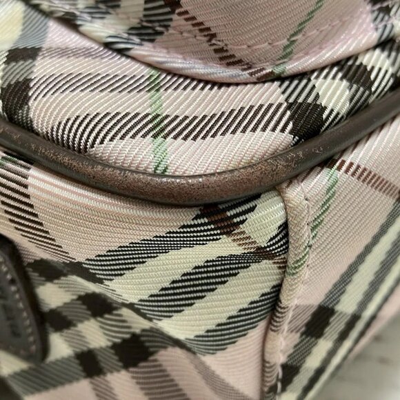 Auth Burberry Blue Label - Light Pink Dark Brown Multi Jacquard Leather - Picture 11 of 11